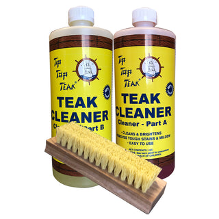 Tip Top Teak Cleaner Kit Part A & Part B w/Brush Tip Top Teak